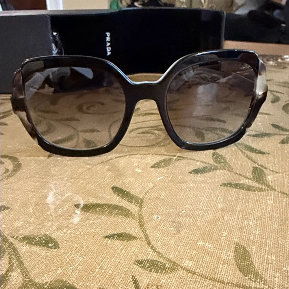 Prada Brown Tortoise and Blue Sunglasses - Picture 2 of 8